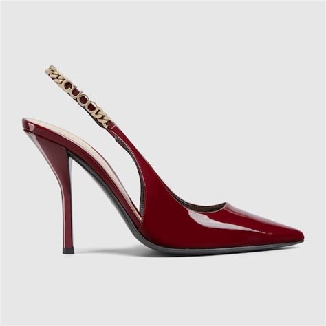 scarpa gucci lamina d'oro|GUCCI Signoria Slingback Pump Collection .